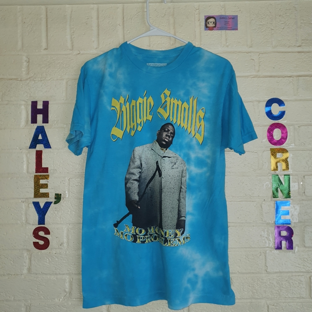 Biggie Smalls Tie-Dye Hip-Hop T-Shirt Mens Small Mo Money Mo Problems